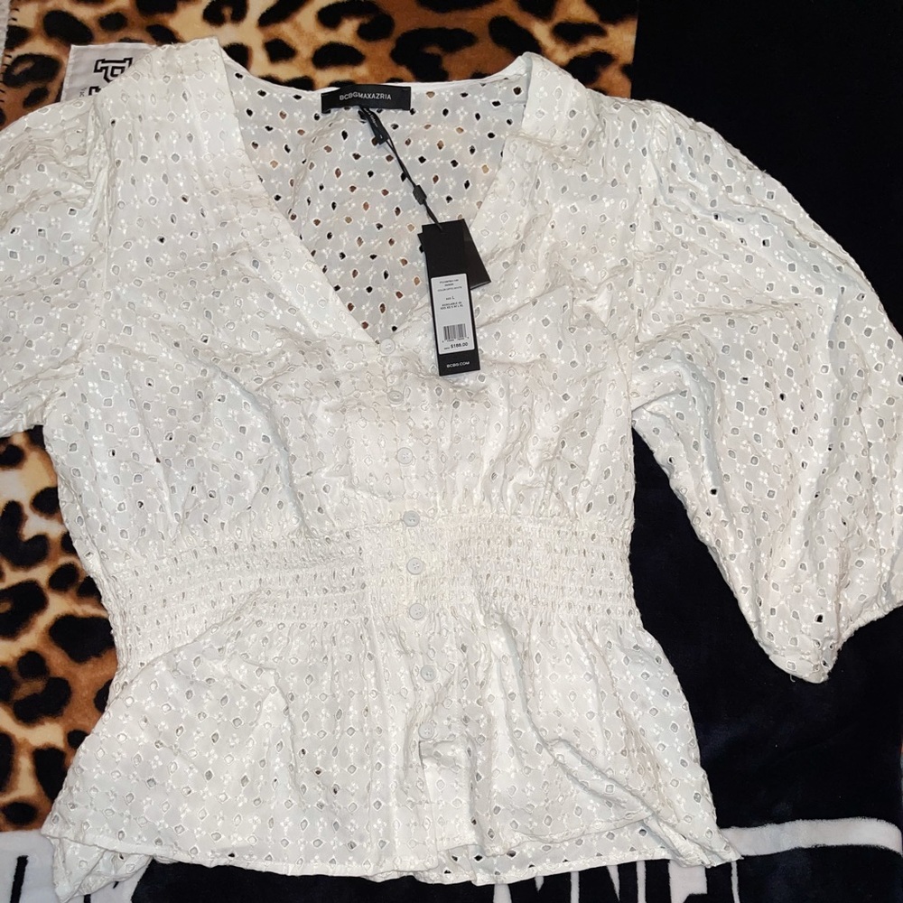 New bcbg white top with tags